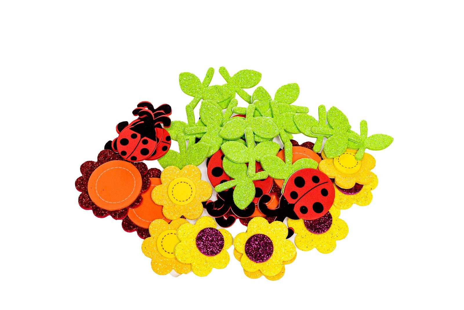 Naklejki z pianki PVC49 Kwiatki i Biedronki Brewis